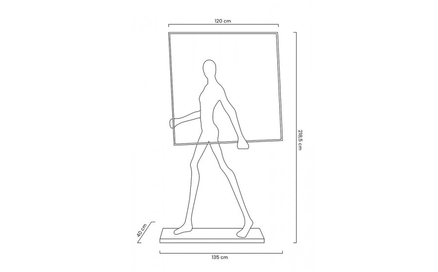 Lampa podłogowa HUMAN SQUARE włókno szklane