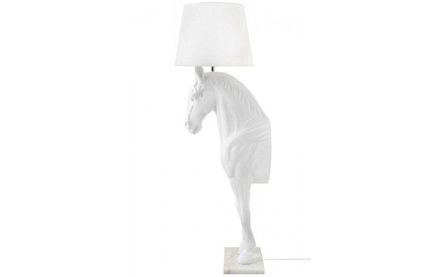 Lampa podłogowa KOŃ HORSE STAND M biała - włókno szklane