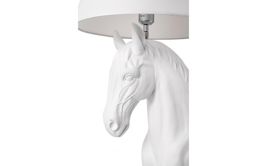 Lampa podłogowa KOŃ HORSE STAND S biała - włókno szklane