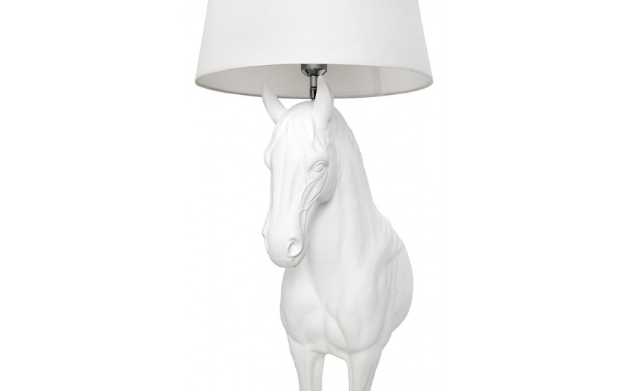 Lampa podłogowa KOŃ HORSE STAND S biała - włókno szklane
