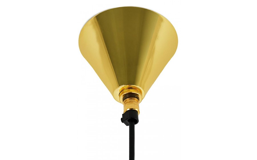 Lampa wisząca AURORA złota - szkło, metal