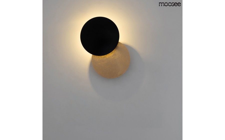 MOOSEE lampa ścienna ECLISE  złota / czarna