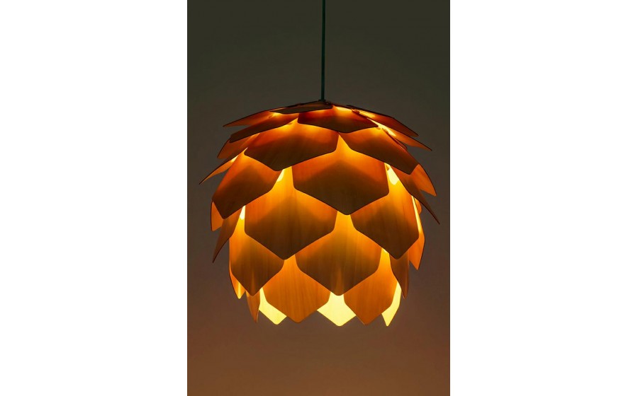 Lampa wisząca SZYSZKA CONO 43 - naturalna sklejka