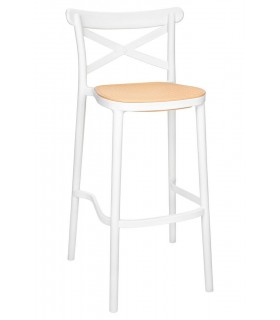 Krzesło barowe COUNTRY białe