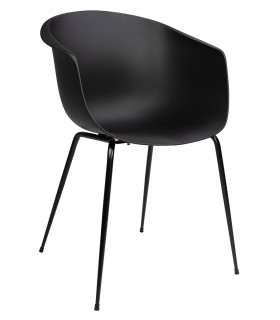 Krzesło RALF czarne - polipropylen, metal