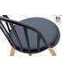 MODESTO krzesło ALBERT czarne - polipropylen, ekoskóra, drewno bukowe