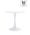 MODESTO stół TULIP FI 80 biały - MDF, podstawa metalowa
