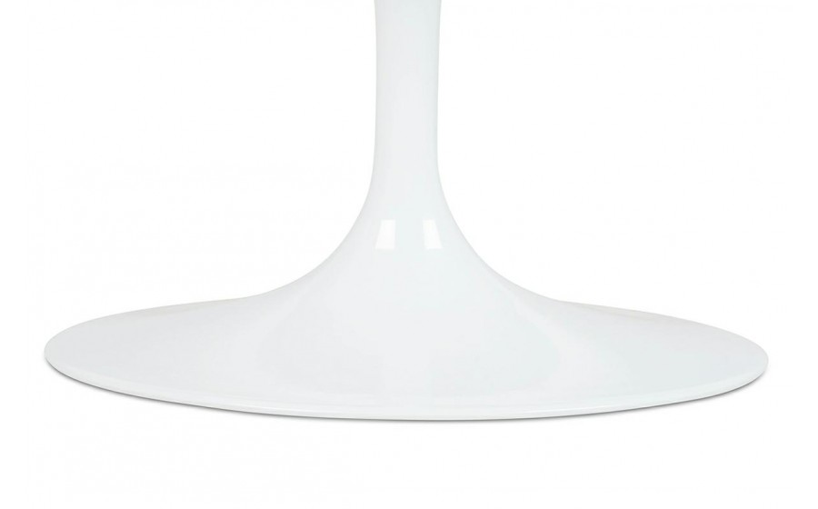 Stół TULIP ELLIPSE MARBLE CARRARA biały - blat owalny marmurowy, metal