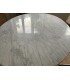 Stół TULIP ELLIPSE MARBLE CARRARA biały - blat owalny marmurowy, metal