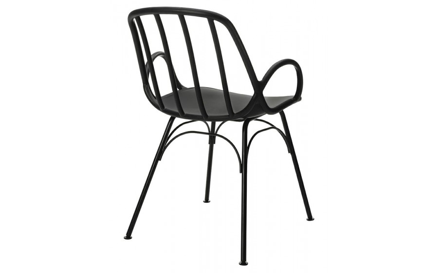 Krzesło CASTERIA czarne - polipropylen