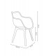 Krzesło LANDI białe - polipropylen