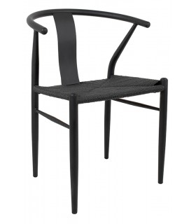 Krzesło WISHBONE METAL czarne