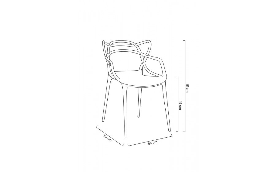 MODESTO krzesło HILO białe - polipropylen