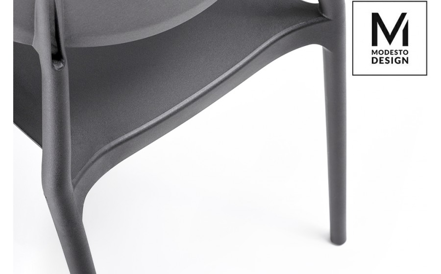 MODESTO krzesło FLEX szare - polipropylen