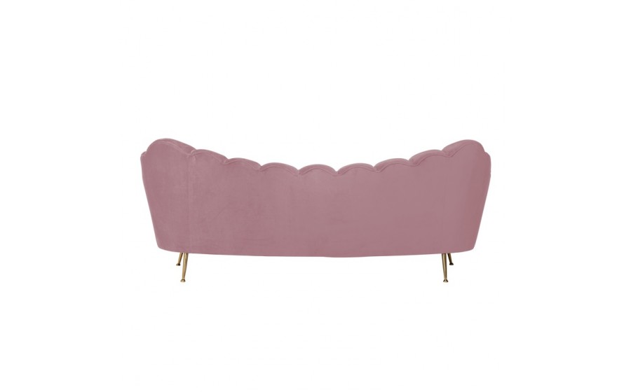 RICHMOND sofa COSETTE PINK - welur, podstawa złota