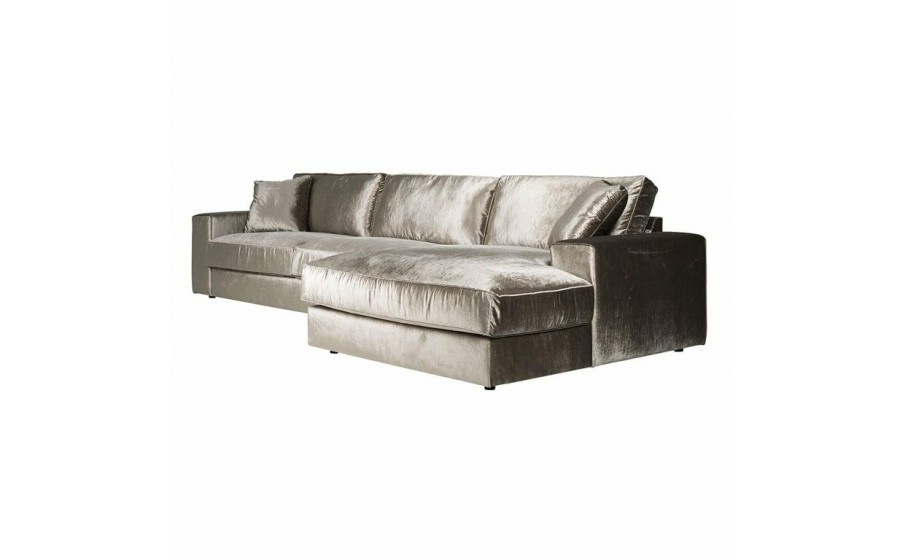 RICHMOND sofa narożna SANTOS R srebrna