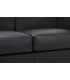 Sofa dwuosobowa SOFT LC2 czarna - włoska skóra naturalna, metal