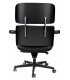 Fotel biurowy LOUNGE GUBERNATOR czarny - czarny jesion, skóra naturalna, podstawa czarna