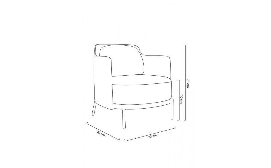 Fotel tapicerowany VENICE tkanina pepitka biały brązowowy złota podstawa