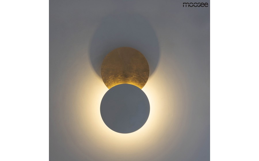 MOOSEE lampa ścienna ECLISE  złota / biała