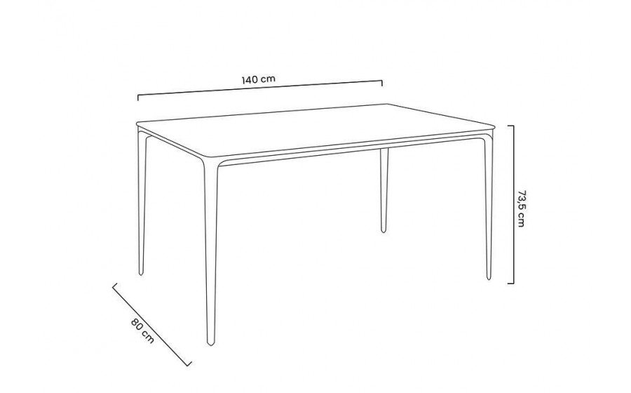 Stół SLIM 140 czarny