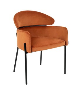 KARE Krzesło ALEXIA Velvet pomarańczowe