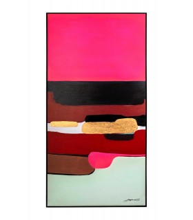 KARE obraz ABSTRACT SHAPES PINK 73x143 cm