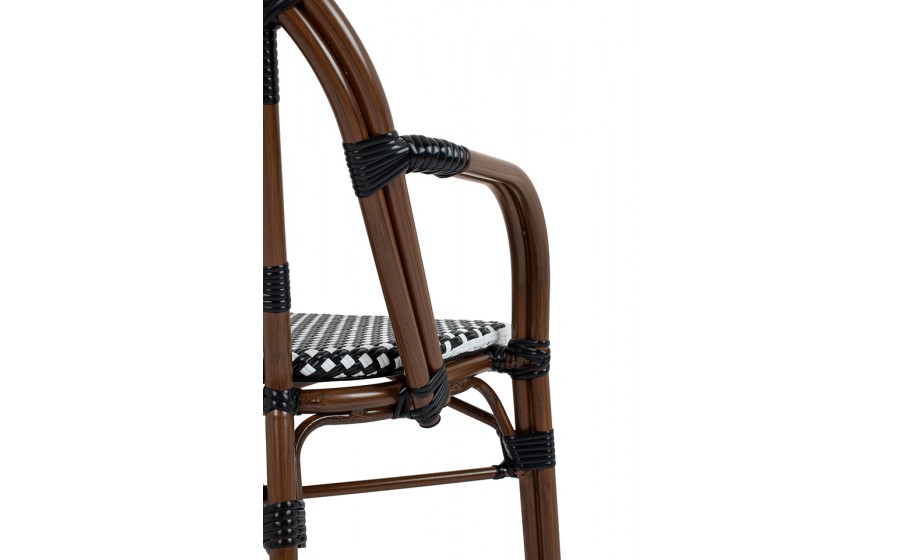 Krzesło CAFE PARIS ARM brązowe rattan