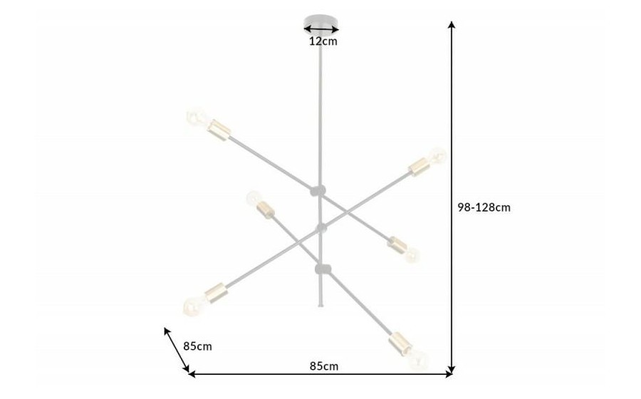 INVICTA lampa wisząca VARIATION -czarno-złota