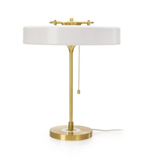 Lampa biurkowa ARTE biało-złota - aluminium, szkło Lampa biurkowa ARTE biało-złota - aluminium, szkło