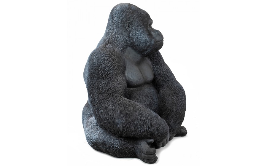 KARE dekoracja stojąca GORILLA XL 76cm czarna