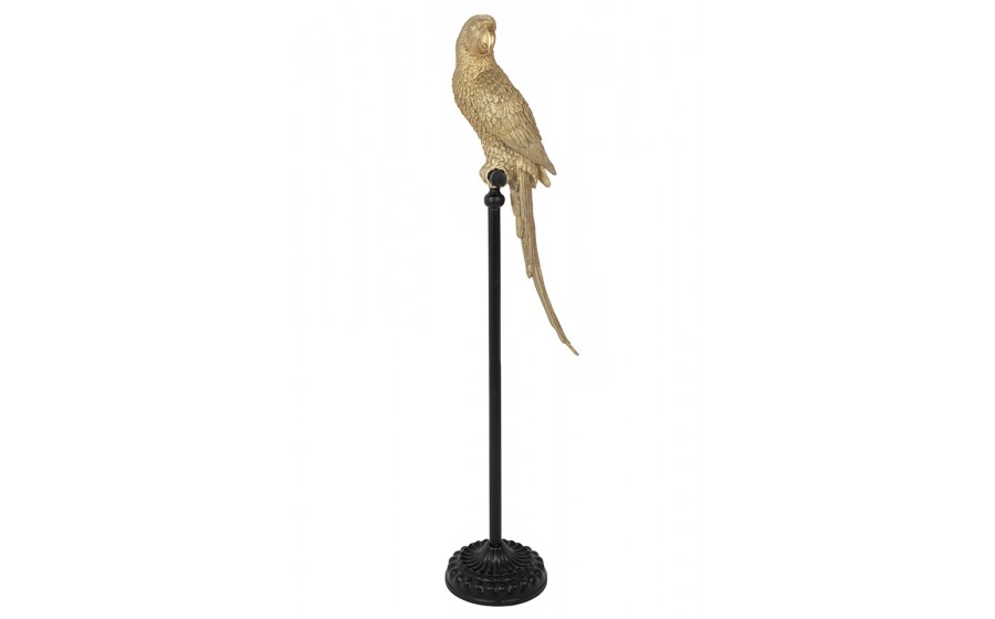 KARE dekoracja stojąca PARROT 116 cm złota