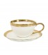 KARE komplet 4 filiżanek BELL biało-złoty