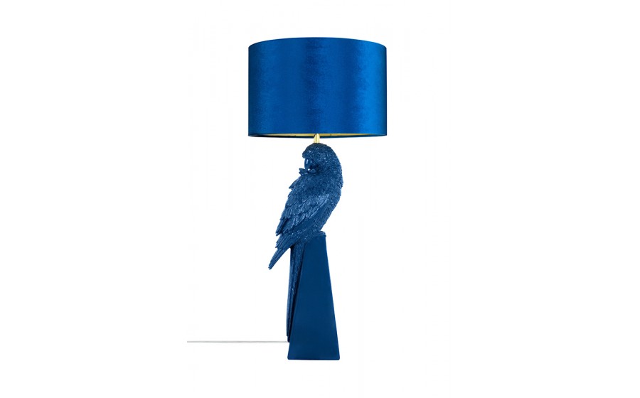 KARE lampa stołowa PARROT 84 cm niebieska