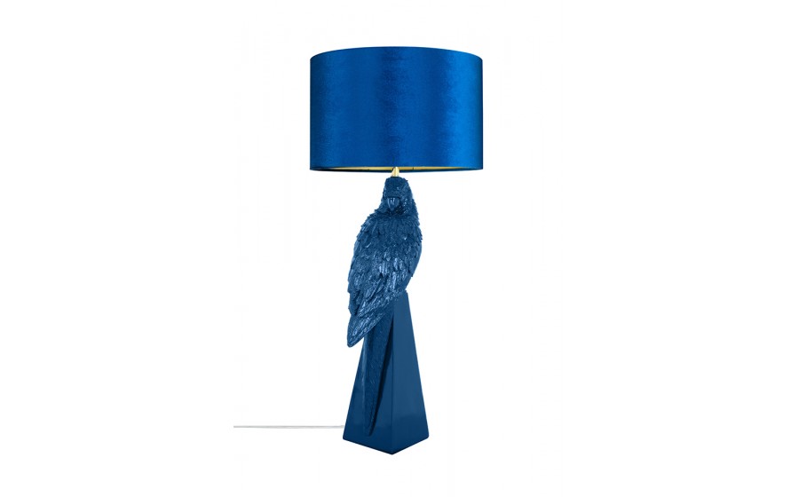 KARE lampa stołowa PARROT 84 cm niebieska