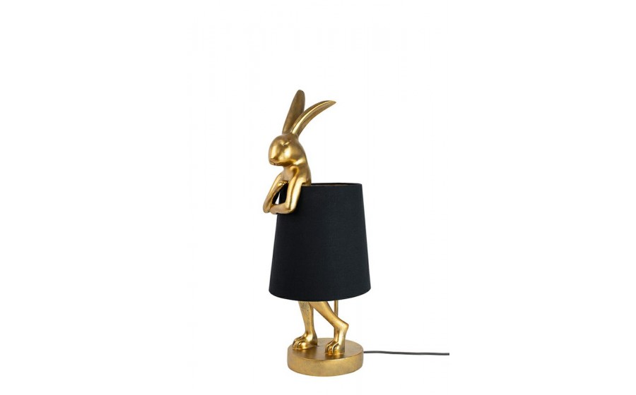 KARE lampa stołowa RABBIT 50 cm złota / czarna