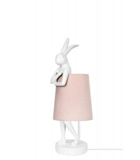 lampa stołowa, KARE RABBIT, biała lampa, różowa lampa, nowoczesne oświetlenie, oświetlenie dekoracyjne, lampy do salonu