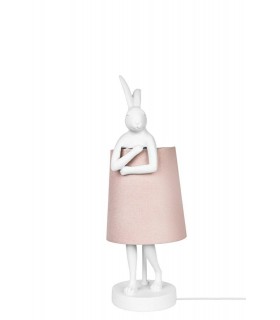 lampa stołowa, KARE RABBIT, biała lampa, różowa lampa, nowoczesne oświetlenie, oświetlenie dekoracyjne, lampy do salonu