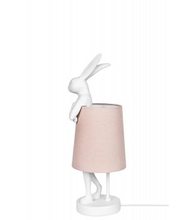 lampa stołowa, KARE RABBIT, biała lampa, różowa lampa, nowoczesne oświetlenie, oświetlenie dekoracyjne, lampy do salonu