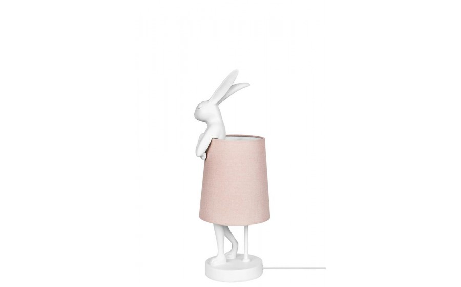 lampa stołowa, KARE RABBIT, biała lampa, różowa lampa, nowoczesne oświetlenie, oświetlenie dekoracyjne, lampy do salonu