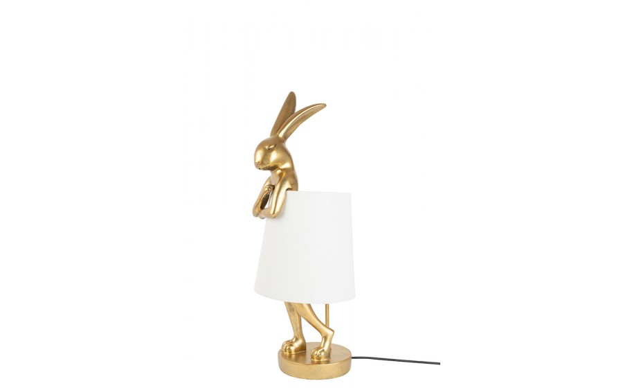 lampa stołowa, KARE RABBIT, złota lampa, biała lampa, nowoczesne oświetlenie, oświetlenie dekoracyjne, lampy do salonu