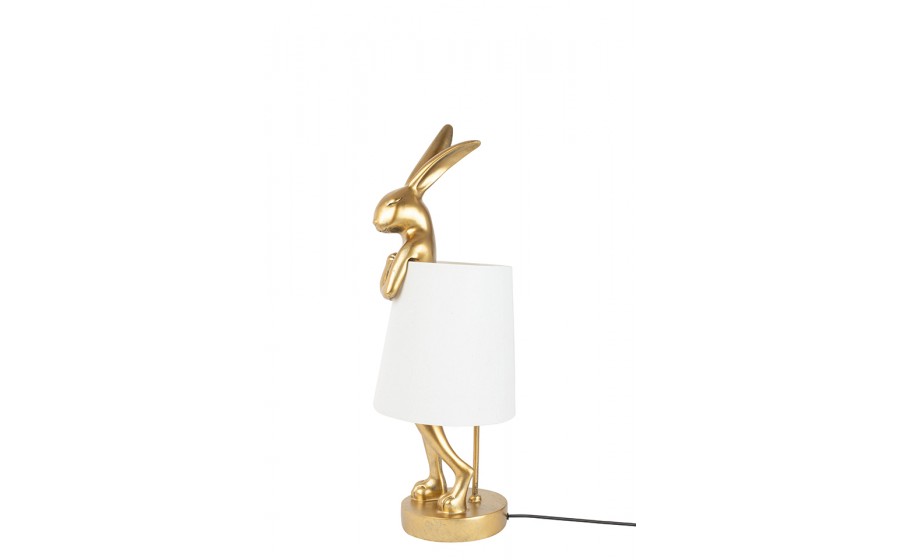 lampa stołowa, KARE RABBIT, złota lampa, biała lampa, nowoczesne oświetlenie, oświetlenie dekoracyjne, lampy do salonu