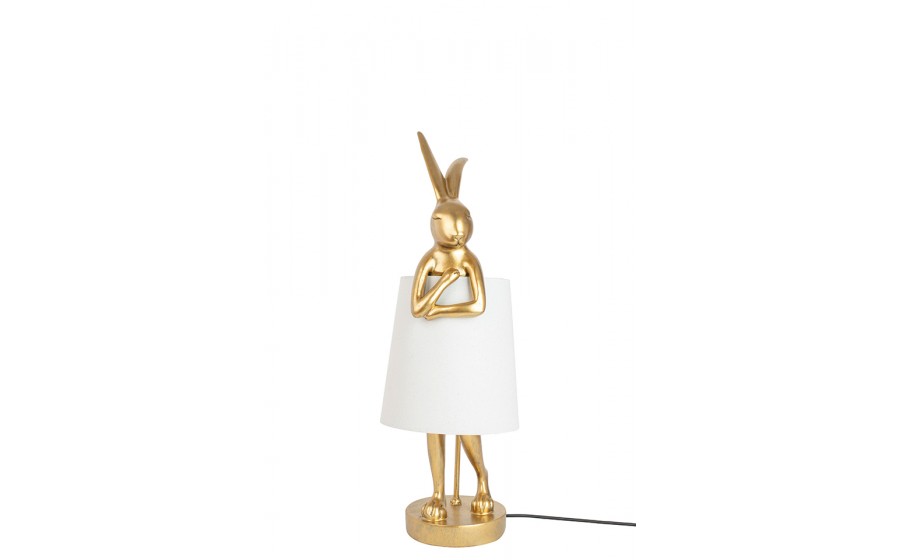 lampa stołowa, KARE RABBIT, złota lampa, biała lampa, nowoczesne oświetlenie, oświetlenie dekoracyjne, lampy do salonu