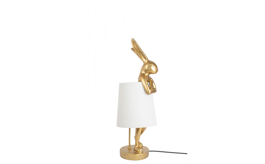 lampa stołowa, KARE RABBIT, złota lampa, biała lampa, nowoczesne oświetlenie, oświetlenie dekoracyjne, lampy do salonu