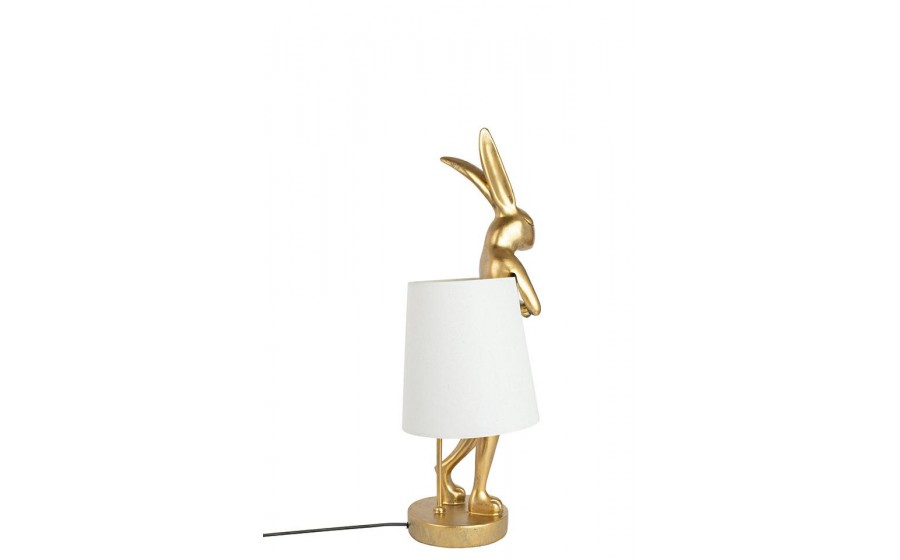 lampa stołowa, KARE RABBIT, złota lampa, biała lampa, nowoczesne oświetlenie, oświetlenie dekoracyjne, lampy do salonu