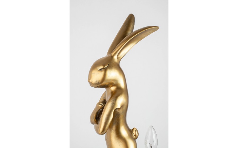 KARE lampa stołowa RABBIT 50 cm złota / biała