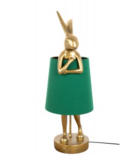 lampa stołowa, KARE RABBIT, zielona lampa, złota lampa, nowoczesny design, oświetlenie do salonu, lampy dekoracyjne