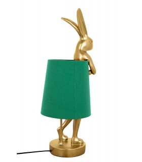 lampa stołowa, KARE RABBIT, zielona lampa, złota lampa, nowoczesny design, oświetlenie do salonu, lampy dekoracyjne