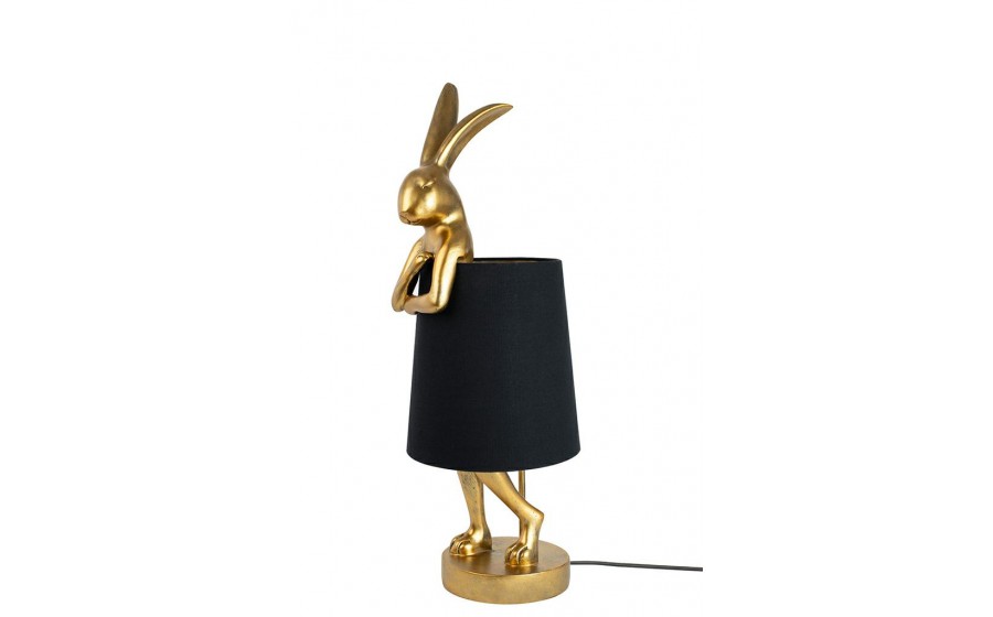 lampa stołowa, KARE RABBIT, złota lampa, czarna lampa, nowoczesne oświetlenie, oświetlenie do salonu, lampy dekoracyjne