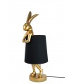 KARE lampa stołowa RABBIT 68 cm  złota / czarna